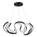 VenCore Nuvia Black 7741-20031 - Μοντέρνο Κρεμαστό Φωτιστικό Οροφής LED 45W Μαύρο Αλουμίνιο με Ρυθμιζόμενο CCT (Ψυχρό / Φυσικό / Θερμό) & Τηλεχειριστήριο - Φ48 x Υ18 cm