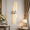 VenCore Aurex Silver 6093-20108 - Μοντέρνο Επιτοίχιο Φωτιστικό Απλίκα LED 60cm 12W Ασημί Αλουμίνιο με Ρυθμιζόμενο CCT