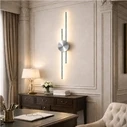 VenCore Aurex Silver 6093-20108 - Μοντέρνο Επιτοίχιο Φωτιστικό Απλίκα LED 60cm 12W Ασημί Αλουμίνιο με Ρυθμιζόμενο CCT