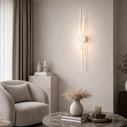 VenCore Stravon White 6093-20111 - Μοντέρνο Επιτοίχιο Φωτιστικό Απλίκα LED 60CM 12W Λευκό Αλουμίνιο με Ρυθμιζόμενο CCT (Ψυχρό/Φυσικό/Θερμό) - Χειρισμός CCT μέσω Διακόπτη On-Off