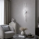 VenCore Stravon Silver 6093-20112 - Modern Wall LED Sconce 60cm 12W Silver Adjustable CCT (Warm/Neutral/Cool)