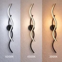 VenCore Serelis Black 6093-20142 - Modern LED Wall Sconce 80cm 14W Black Aluminum Adjustable CCT (Warm/Neutral/Cool)