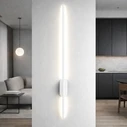 VenCore Lineon White 6093-20115 - Modern Wall LED Sconce 60cm 12W White Aluminium with Adjustable CCT (Warm / Neutral / Cool) - CCT controlled via On-Off switch