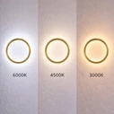 VenCore Noctis Gold 6093-20016 - Μοντέρνο Επιτοίχιο Φωτιστικό Απλίκα LED 12W Χρυσό Αλουμίνιο με Ρυθμιζόμενο CCT