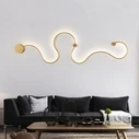 VenCore Nexora Gold 6093-20079 - Μοντέρνο Επιτοίχιο Φωτιστικό Απλίκα LED 38W Χρυσό Αλουμίνιο CCT