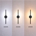 VenCore Axion Black 6093-20094 - Modern Wall LED Sconce 12W Black Aluminum with Adjustable CCT