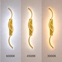 VenCore Zevora Gold 6093-20137 - Μοντέρνο Επιτοίχιο Φωτιστικό Απλίκα LED 12W Χρυσό Αλουμίνιο με Ρυθμιζόμενο CCT