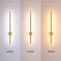 VenCore Serenor Gold 6093-20129 - Μοντέρνο Επιτοίχιο Φωτιστικό Απλίκα LED 7W 60cm Χρυσό Αλουμίνιο με Ρυθμιζόμενο CCT