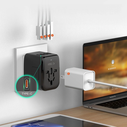 Tech-Protect TA200 Travel Adapter EU / UK / US / AU 2xUSB-A, 2xUSB-C Black