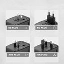Tech-Protect TA200 Travel Adapter EU / UK / US / AU 2xUSB-A, 2xUSB-C Black