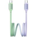 USAMS Bicolor Series SJ756 PD 60W USB-C / USB-C cable 1.2m green-purple