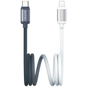 USAMS Bicolor Series SJ757 PD 30W USB-C / Lightning cable 1.2m black-white
