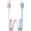 USAMS Bicolor Series SJ757 PD 30W USB-C / Lightning cable 1.2m blue-pink