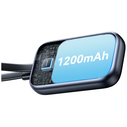 USAMS CD245 2-in-1 Wireless Charger for Apple Watch with 1200mAh Power Bank + USB-C Cable Titanium