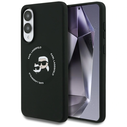 Karl Lagerfeld Silicone Double Heads And Circle MagSafe Samsung Galaxy S25 Edge black