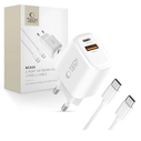 Tech-Protect NCA20 USB-A, USB-C Network Charger PD 20W / QC3.0 + USB-C Cable White
