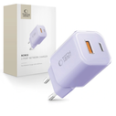 Tech-Protect NCM33 USB-A, USB-C Network Charger PD 33W / QC3.0 Baby Purple