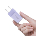 Tech-Protect NCM33 USB-A, USB-C Network Charger PD 33W / QC3.0 Baby Purple