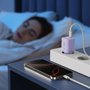 Tech-Protect NCM33 USB-A, USB-C Network Charger PD 33W / QC3.0 Baby Purple