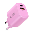 Tech-Protect NCA20 USB-A, USB-C Network Charger PD 20W / QC3.0 Baby Pink