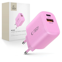 Tech-Protect NCA30 USB-A, USB-C Network Charger PD 30W / QC3.0 Baby Pink
