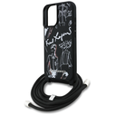 Karl Lagerfeld Crossbody Grained Pattern & Logo Apple iPhone 16 black
