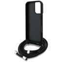 Karl Lagerfeld Crossbody Grained Pattern & Logo Apple iPhone 16 black