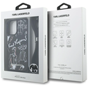Karl Lagerfeld Crossbody Grained Pattern & Logo Apple iPhone 16 black