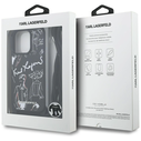 Karl Lagerfeld Crossbody Grained Pattern & Logo Apple iPhone 16 Pro Max black