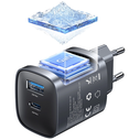 USAMS CC290 T66 45W GaN USB-A, USB-C wall charger silver