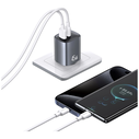 USAMS CC290 T66 45W GaN USB-A, USB-C wall charger silver