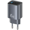 USAMS CC290 T66 45W GaN USB-A, USB-C wall charger tarnish