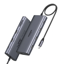 UGREEN CM639 HUB USB-C / 2xHDMI 4K60 Hz, 3xUSB-A, USB-C, SD/TF, RJ45, USB-C PD 100W