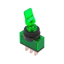 Διακόπτης ON OFF με λαμπάκι 20A 12VDC Πράσινος