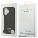 Guess Glitter Triangle Logo MagSafe Apple iPhone 17 black