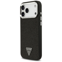 Guess Glitter Triangle Logo MagSafe Apple iPhone 17 Pro Max black