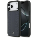 Mercedes Leather Laurel Leaves Stripes MagSafe Apple iPhone 17 Pro Max blue