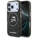 Karl Lagerfeld IML Glitter Karl & Choupette Heads Logo MagSafe Apple iPhone 17 Pro black