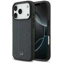 Mercedes Leather Laurel Leaves Stripes MagSafe Apple iPhone 17 Pro blue