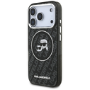 Karl Lagerfeld IML Glitter Karl & Choupette Heads Logo MagSafe Apple iPhone 17 Pro black