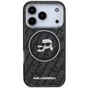 Karl Lagerfeld IML Glitter Karl & Choupette Heads Logo MagSafe Apple iPhone 17 Pro black