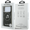 Karl Lagerfeld IML Glitter Karl & Choupette Heads Logo MagSafe Apple iPhone 17 Pro black