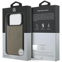 Mercedes Leather Vintage Logo MagSafe Apple iPhone 17 Pro taupe