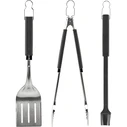 Weber 3-Piece BBQ Tool Set — Tongs, Spatula & Brush