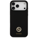 Etui Guess Silicone Logo Strass 4G MagSafe for Apple iPhone 17 Pro Max black