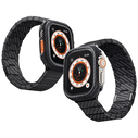 PITAKA Carbon Fiber Modern Apple Watch 1/2/3/4/5/6/7/8/9/10/11/SE/SE 3/Ultra/Ultra 2/Ultra 3 black grey