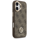 Guess 4G Strass Logo & Big Strap Metal Buttons MagSafe Apple iPhone 17 brown
