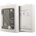 Guess 4G Strass Logo & Big Strap Metal Buttons MagSafe Apple iPhone 17 brown