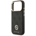 Guess 4G Strass Logo & Big Strap Metal Buttons MagSafe Apple iPhone 17 Pro black