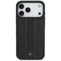 Mercedes Leather Laurel Leaves Stripes MagSafe Apple iPhone 17 Pro Max black